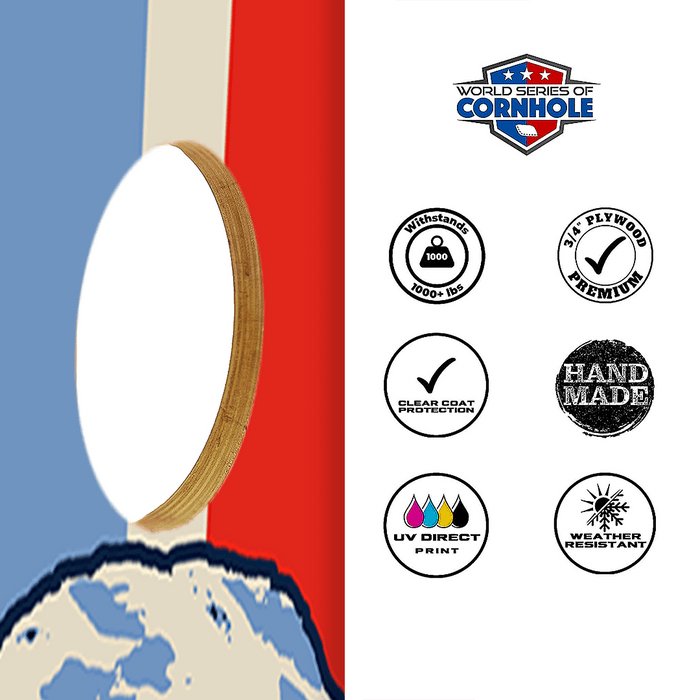 Cornhole Boards World Series of Cornhole Official 2' x 4' Professional Cornhole Board Runway 2402P - Never Surrender