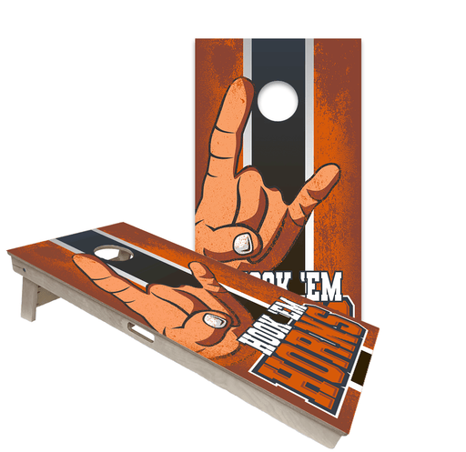 Cornhole Boards World Series of Cornhole Official 2' x 4' Professional Cornhole Board Runway 2402P - Hook Em Horns