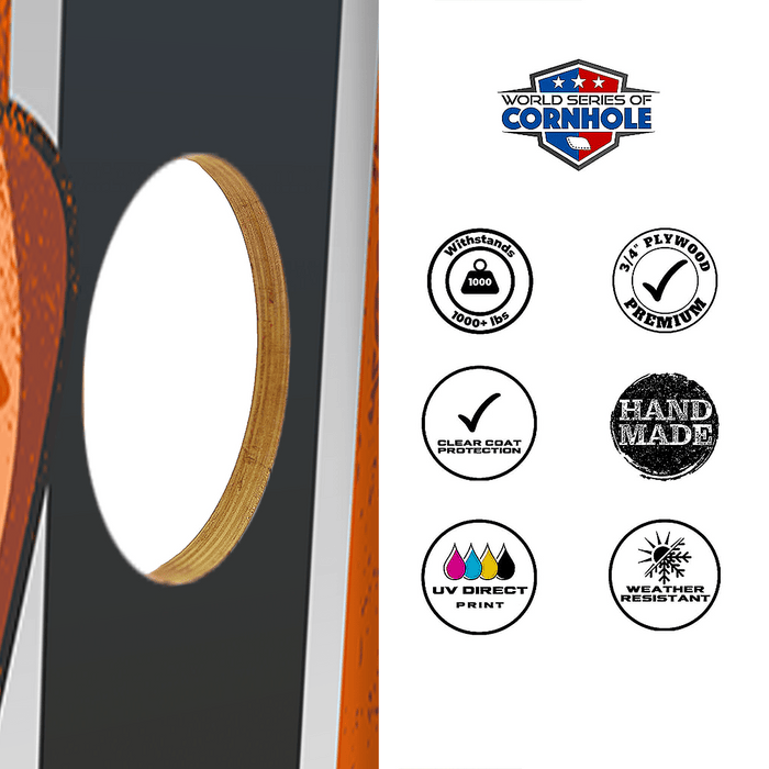 Cornhole Boards World Series of Cornhole Official 2' x 4' Professional Cornhole Board Runway 2402P - Hook Em Horns