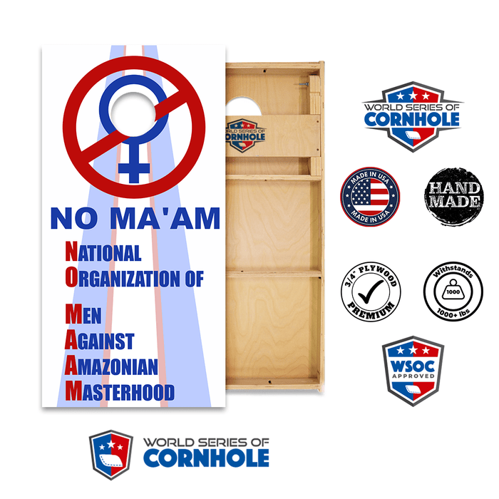 Cornhole Boards World Series of Cornhole Official 2' x 4' Professional Cornhole Board Runway 2402P - NO MA'AM