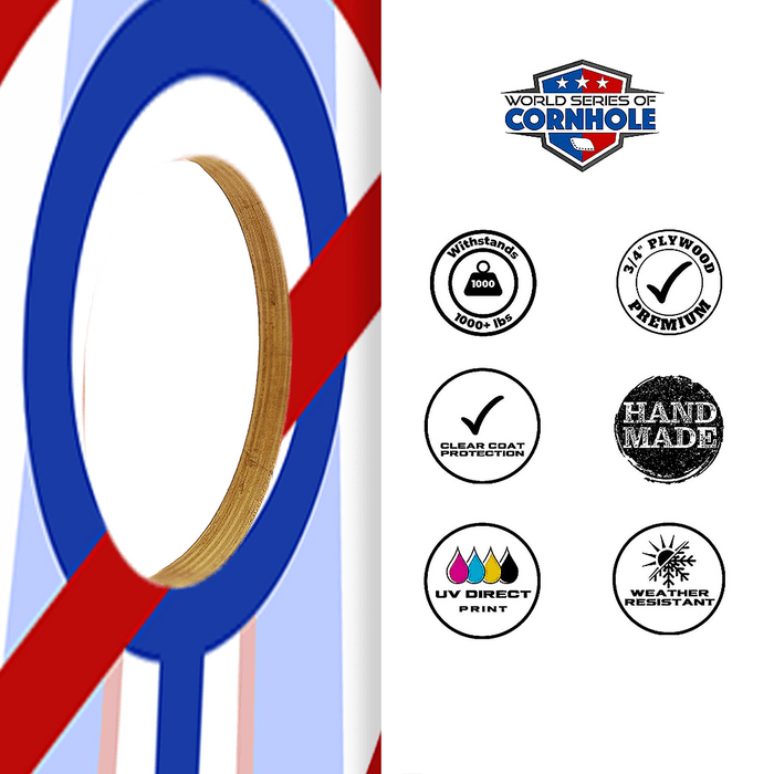 Cornhole Boards World Series of Cornhole Official 2' x 4' Professional Cornhole Board Runway 2402P - NO MA'AM