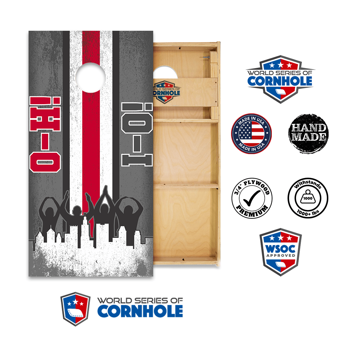 Cornhole Boards World Series of Cornhole Official 2' x 4' Professional Cornhole Board Runway 2402P - O-H-I-O