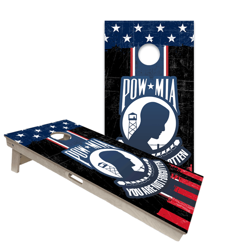Cornhole Boards World Series of Cornhole Official 2' x 4' Professional Cornhole Board Runway 2402P - POW MIA Not Forgotten