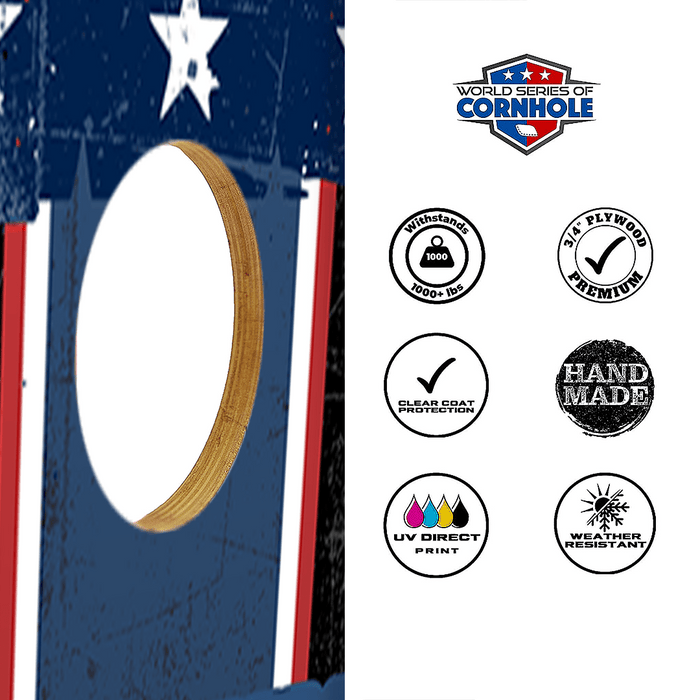Cornhole Boards World Series of Cornhole Official 2' x 4' Professional Cornhole Board Runway 2402P - POW MIA Not Forgotten