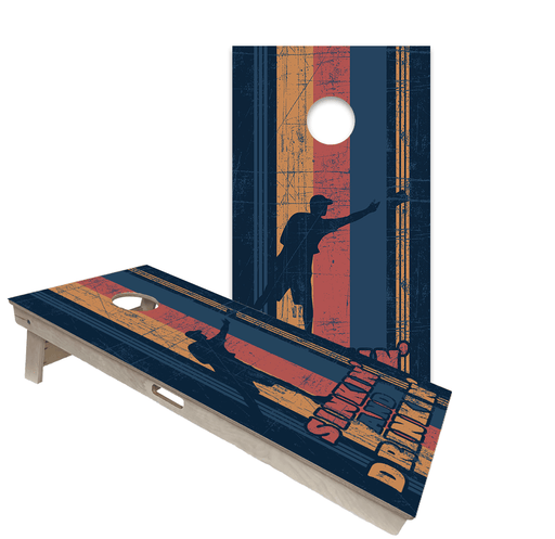 Cornhole Boards World Series of Cornhole Official 2' x 4' Professional Cornhole Board Runway 2402P - Sinkin and Drinkin