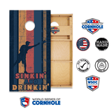 Cornhole Boards World Series of Cornhole Official 2' x 4' Professional Cornhole Board Runway 2402P - Sinkin and Drinkin