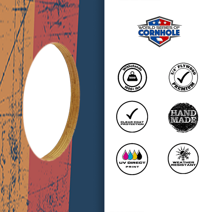 Cornhole Boards World Series of Cornhole Official 2' x 4' Professional Cornhole Board Runway 2402P - Sinkin and Drinkin