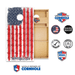 Cornhole Boards World Series of Cornhole Official 2' x 4' Professional Cornhole Board Runway 2402P - Withering Wilds American Flag