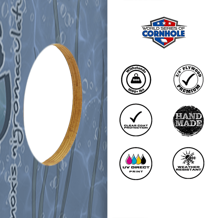 Cornhole Boards World Series of Cornhole Official 2' x 4' Professional Cornhole Board Runway 2402P - Withering Wilds Black Crappie
