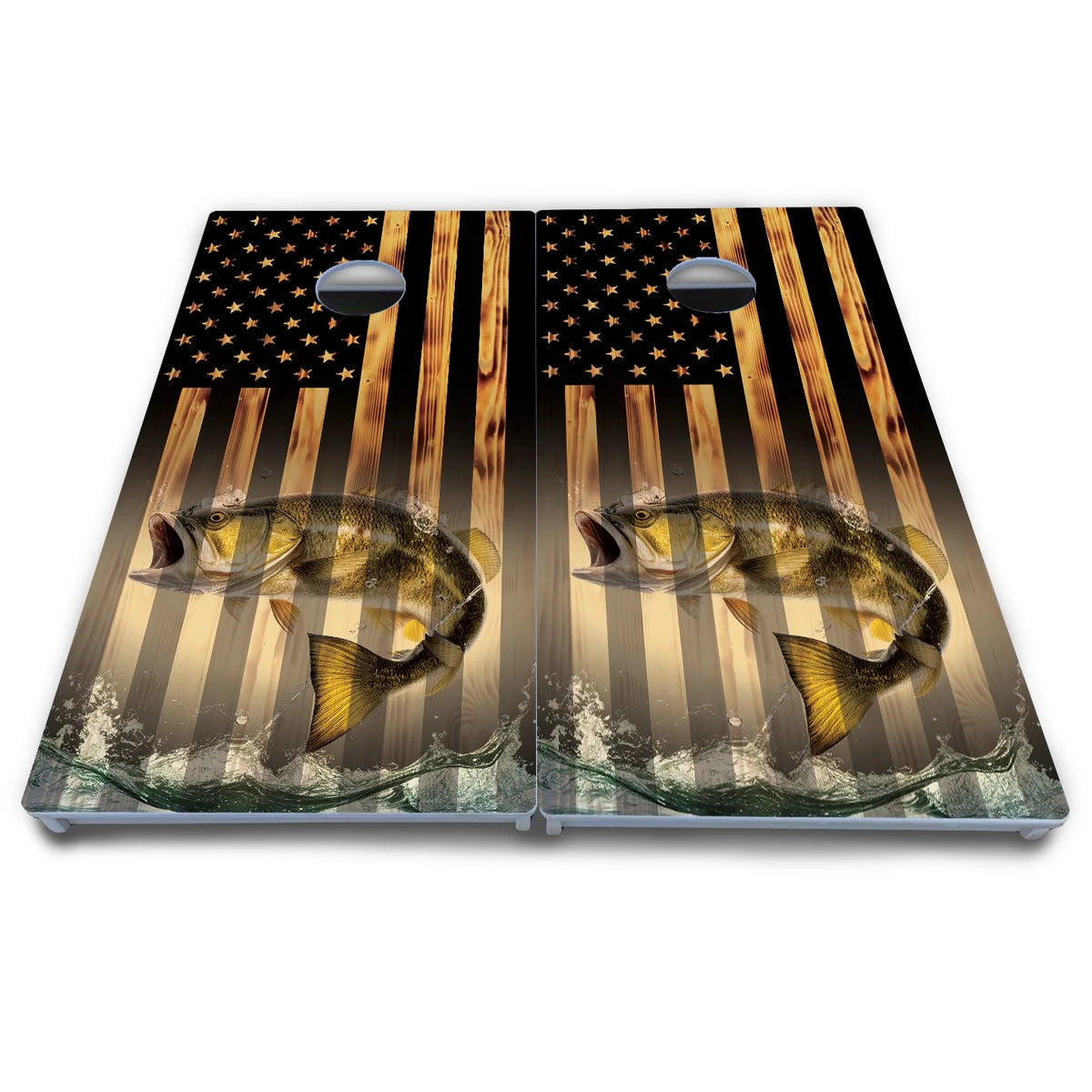 Hidden Deer & Fish Cornhole Boards - All Weather Series