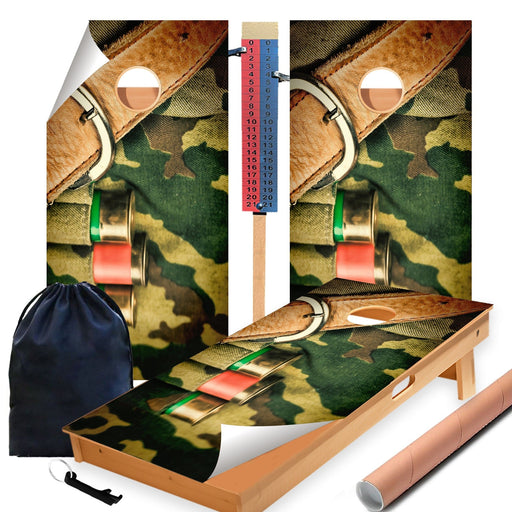 Camo Slugs Cornhole Boards Wraps (Set of 2)