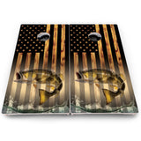 Hidden Deer & Fish Flag Cornhole Boards – Pro Lite or Pro Elite