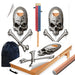 White Skull Bones Cornhole Boards Wraps (Set of 2)