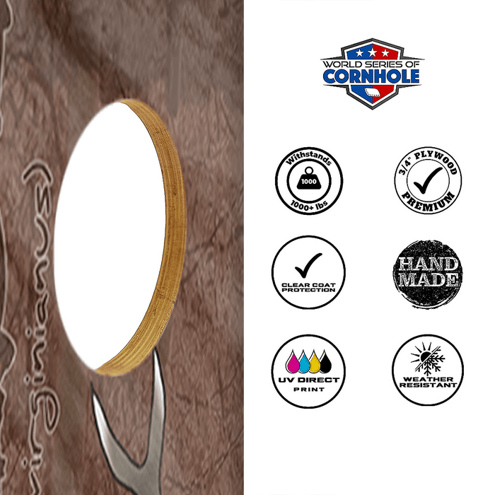 Cornhole Boards World Series of Cornhole Official 2' x 4' Professional Cornhole Board Runway 2402P - Withering Wilds Whitetail Deer