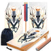 White Flame Skull Cornhole Boards Wraps (Set of 2)