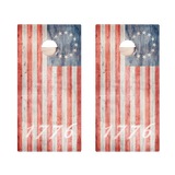 1776 American Flag Star Cornhole Boards