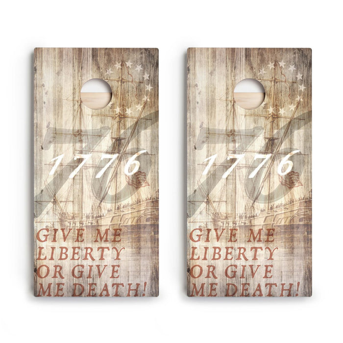 1776 Tan Star Cornhole Boards