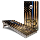 First Responder Rustic Flag Cornhole Boards – Tournament Series