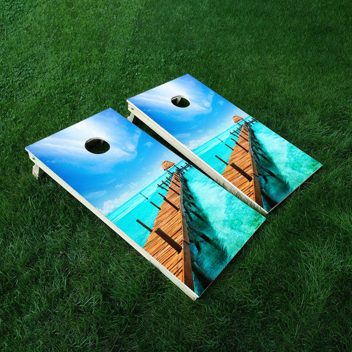 Dock Pier Cornhole Boards Wraps (Set of 2)