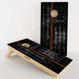 Boards Thin Orange Line Flag Professional Cornhole Boards