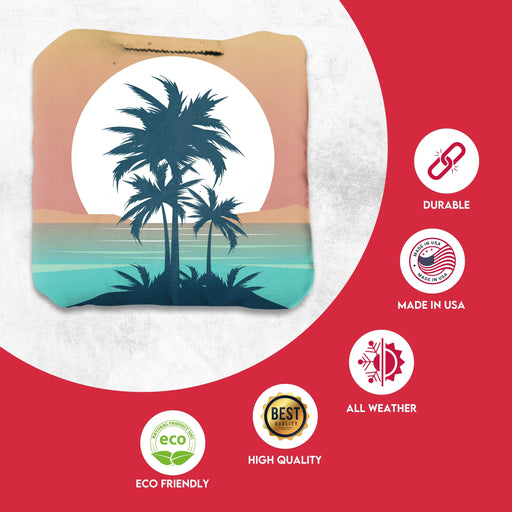 Tropical  Palms Cornhole Bags - Set of 8