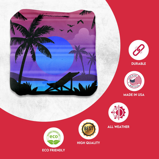 Professional Colorful Beach Cornhole Bags - Set of 8