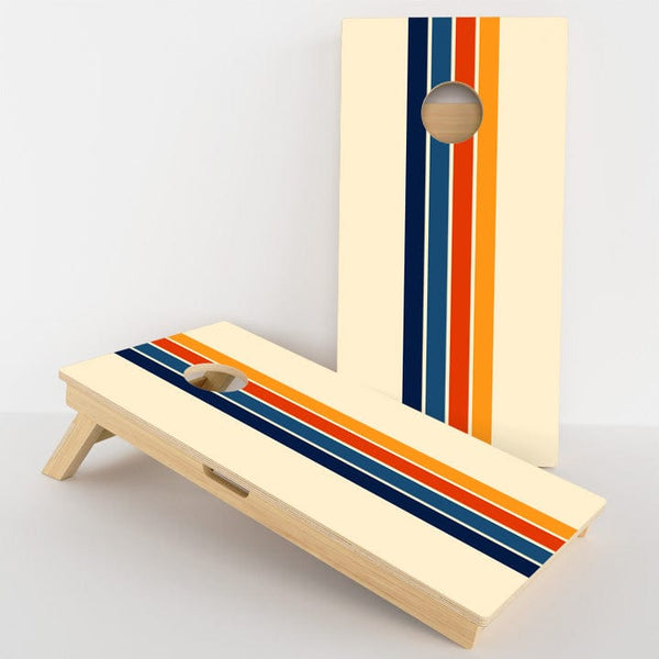 Boards Antique Retro Colored Lines Professional Cornhole Boards