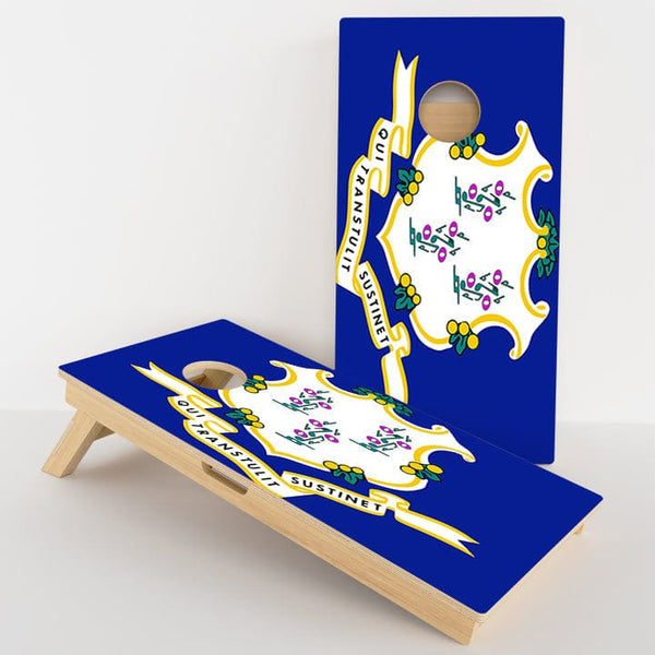 Boards Connecticut Flag Professional Cornhole Boards