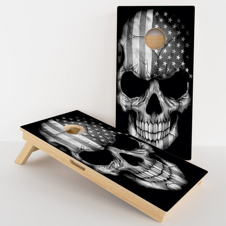 Boards American Grey Skull Professional Cornhole Boards