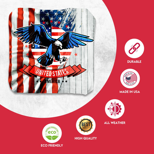 Professional USA Eagle Flag Cornhole Bags - Set of 8