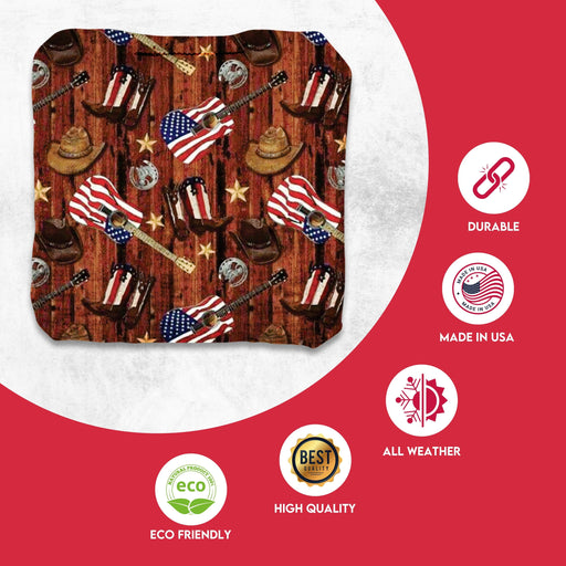 Cowboy Boots Cornhole Bags - Set of 8
