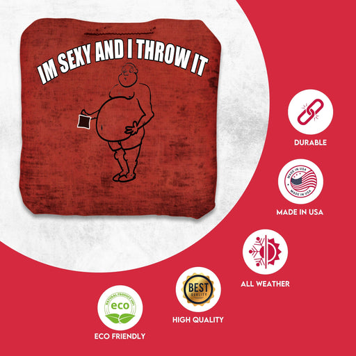 Professional IM SEXY AND I THROW IT Cornhole Bags - Set of 8