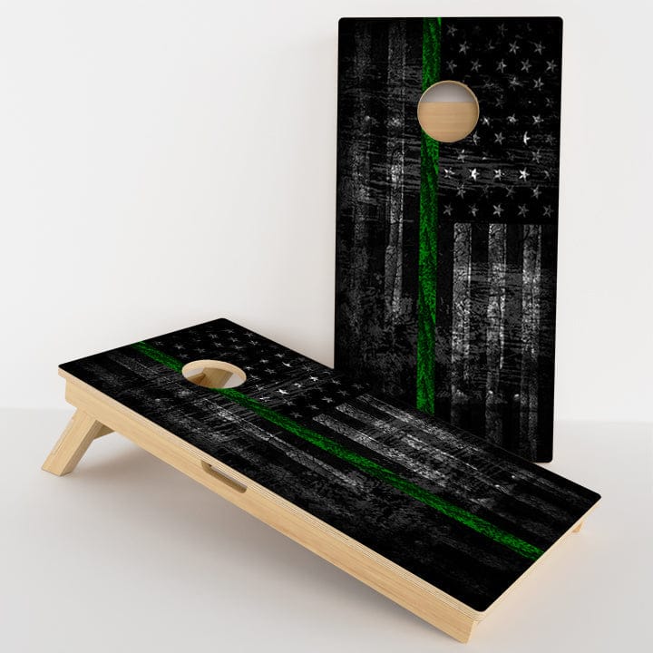 Boards Thin Green Line Flag Professional Cornhole Boards