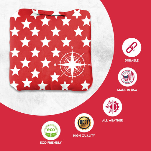Professional Compass Star Cornhole Bags - Set of 8