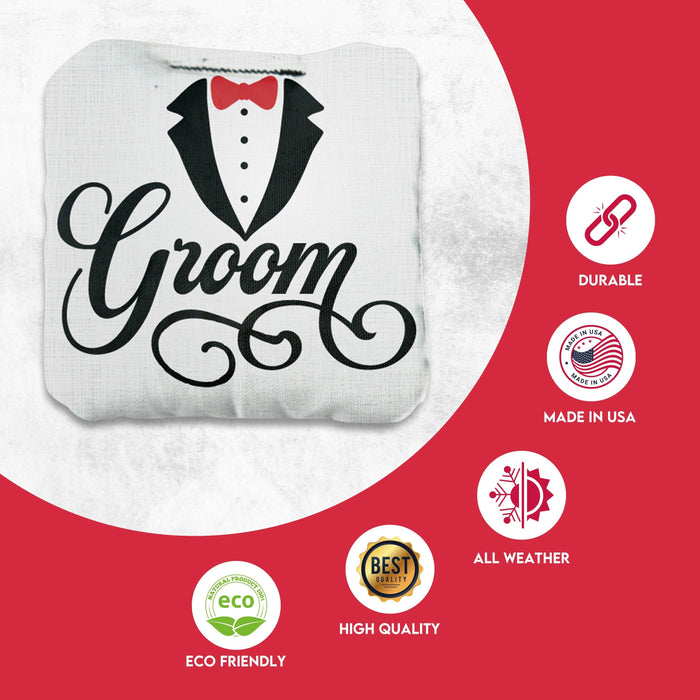 Professional Bride Groom Cornhole Bags - Set of 8