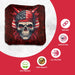 Professional Skull Red Blue Cornhole Bags - Set of 8