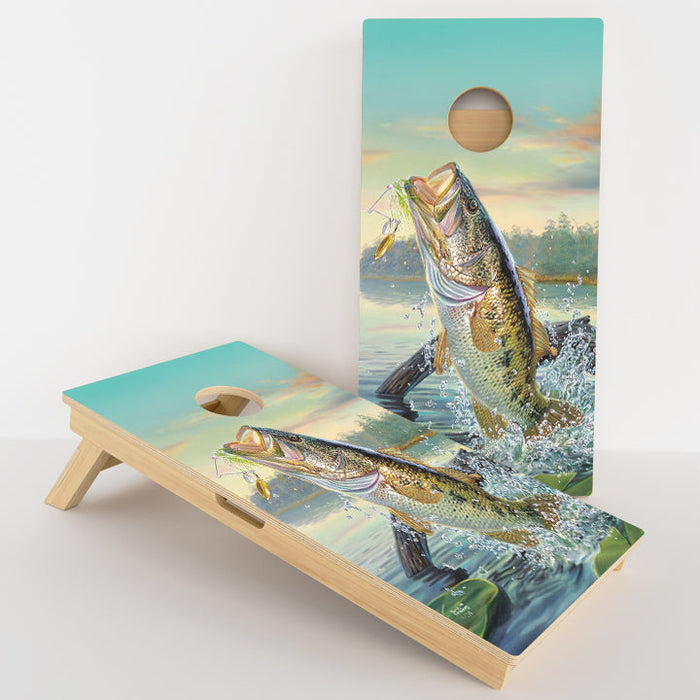 Large Mouth Bass Professional Cornhole Boards