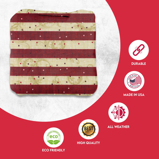 Professional Stars Stripes Cornhole Bags - Set of 8