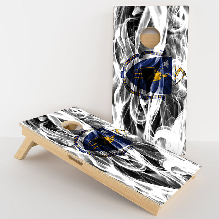 Massachusetts Flag Professional Cornhole Boards