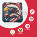 Red Gold Eagle Cornhole Bags - Set of 8