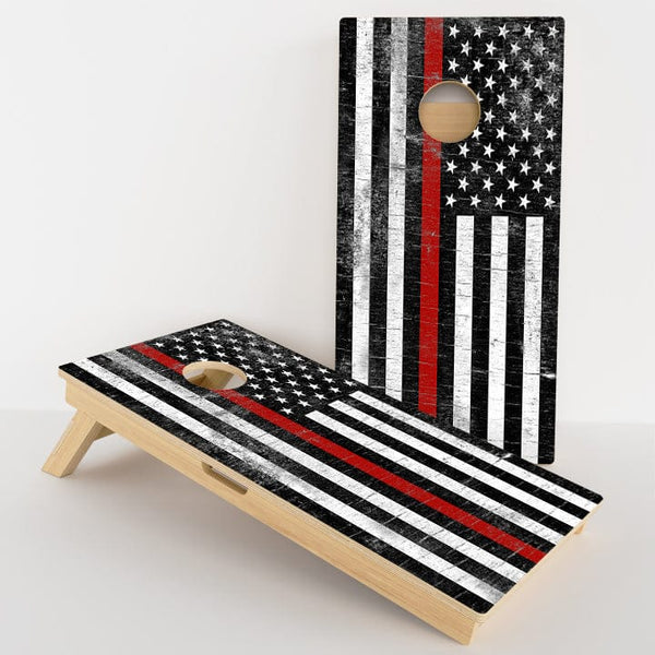 Boards Rustic Red Line Professional Cornhole Boards