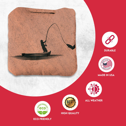 Fish on Rod Cornhole Bags - Set of 8