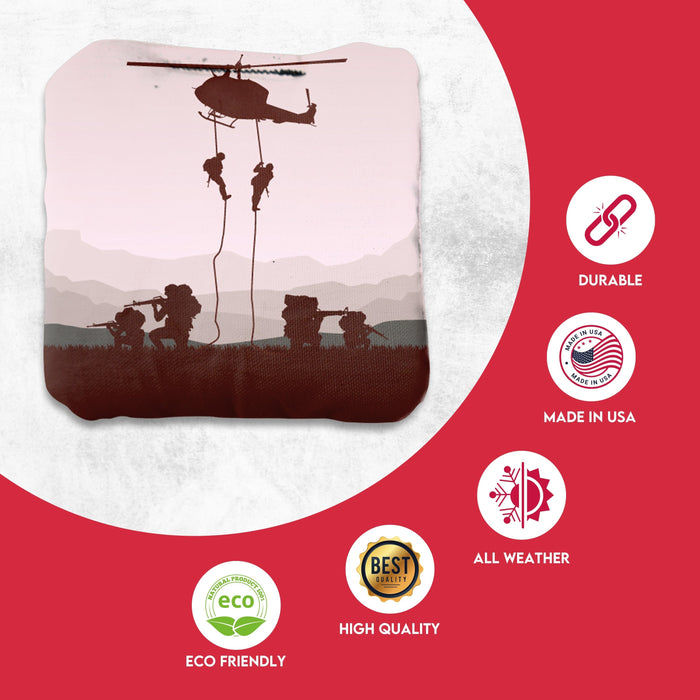 Helicopter Squad Cornhole Bags - Set of 8