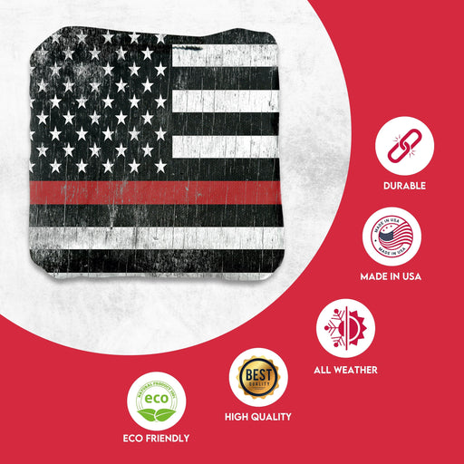 Red Blue Lines Cornhole Bags - Set of 8