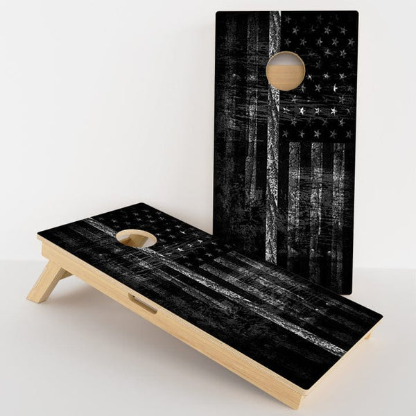 Boards Thin White Line Flag Professional Cornhole Boards