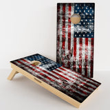 Boards Rustic American Flag Professional Cornhole Boards