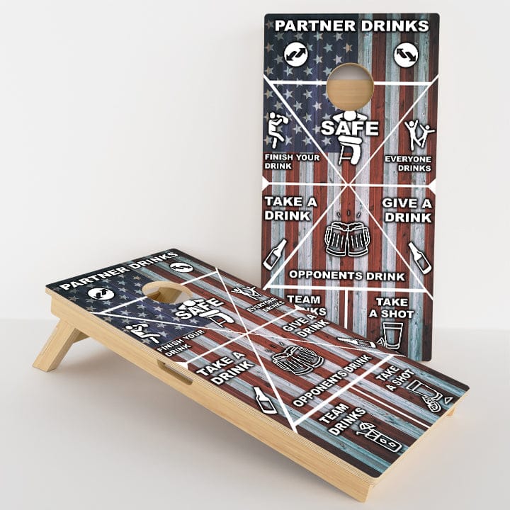 Boards American Flag Drinking Game Professional Cornhole Boards