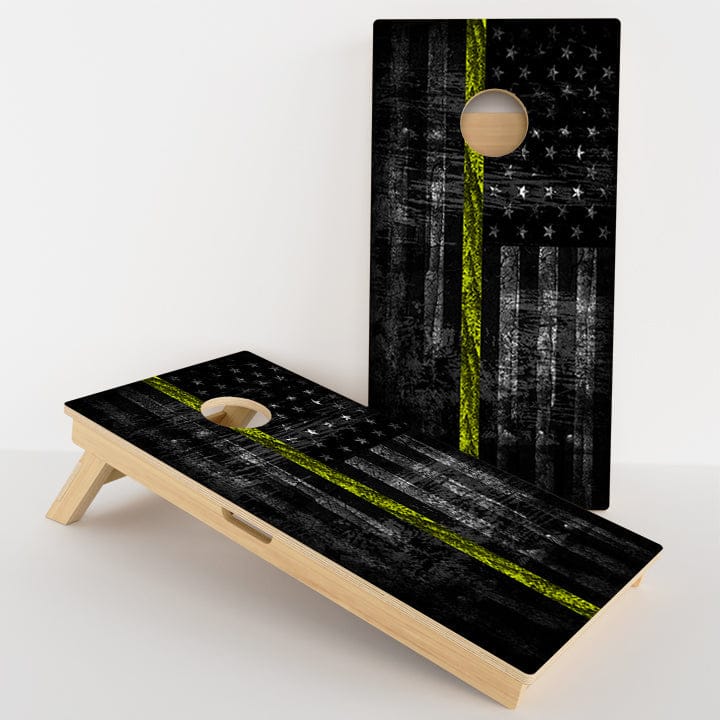 Boards Thin Yellow Line Dispatch Flag Professional Cornhole Boards