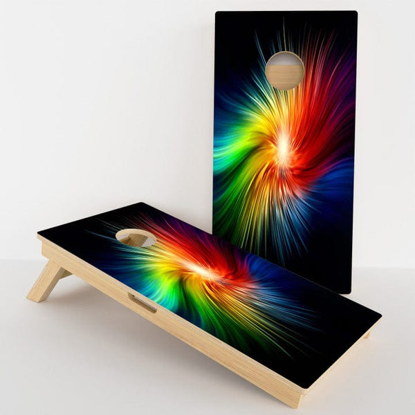 Boards Rainbow Swirl Professional Cornhole Boards
