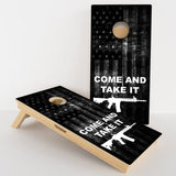 Boards Come And Take It American Flag Gun Professional Cornhole Boards